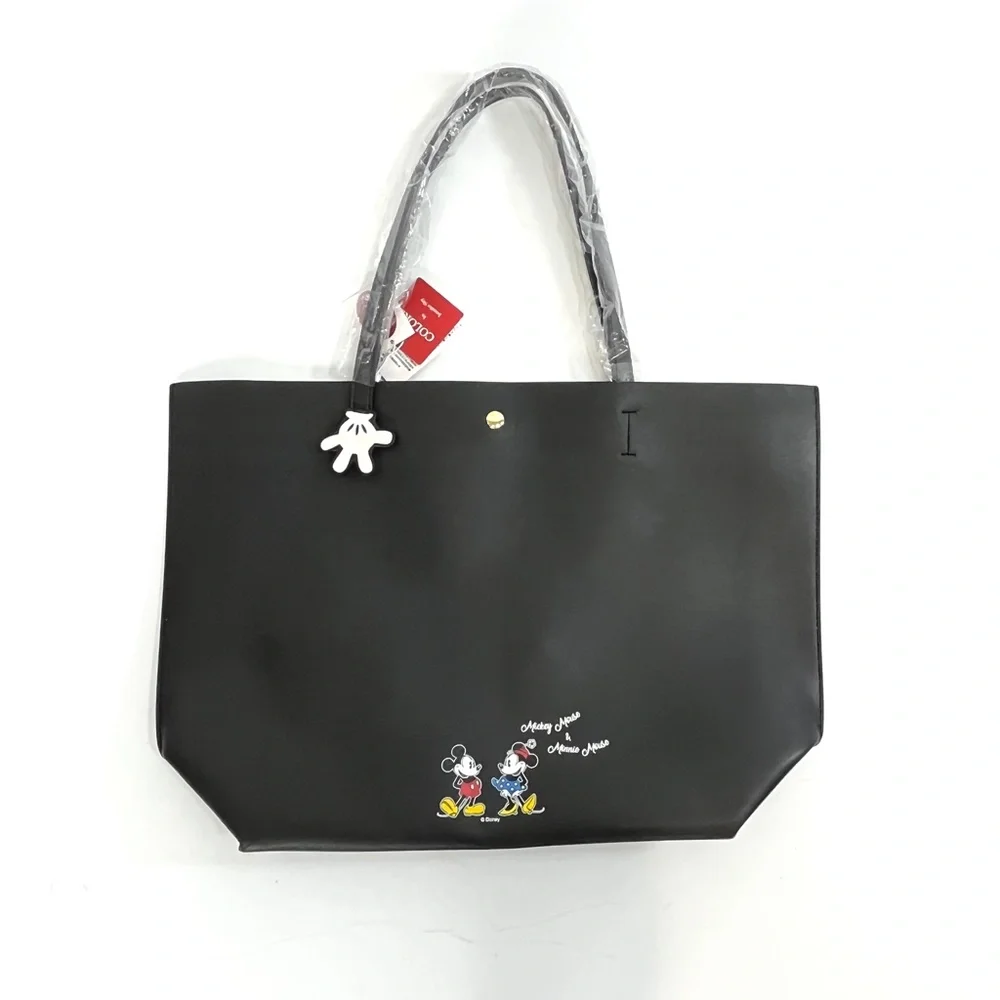 Disney Mickey Mouse Black Tote Bag with Matching Wristlet SET of 2
